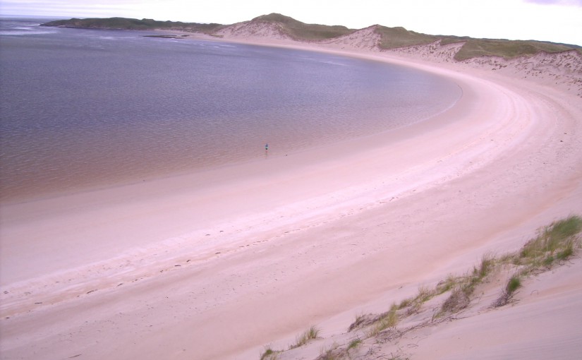 Es dauert ca. 1 Stunde von unserem Haus in Sandfield zum Campingplatz nach Rossbeg zu gehen.